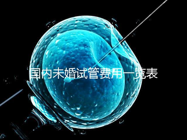 國內(nèi)未婚試管費(fèi)用一覽表：2025單身女性做試管嬰兒要花多少錢？