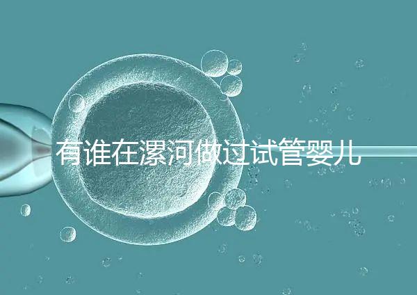 有誰在漯河做過試管嬰兒，具體費用及成功率是多少？